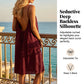 🖤👗 Sexy Backless Cami Slip Dress with Adjustable Drawstring – Flattering Fit