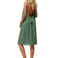 🖤👗 Sexy Backless Cami Slip Dress with Adjustable Drawstring – Flattering Fit