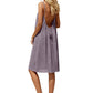 🖤👗 Sexy Backless Cami Slip Dress with Adjustable Drawstring – Flattering Fit