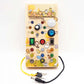 🧩 Montessori Wooden Busy Board with LED Lights | Sensory Travel Toy for Toddlers