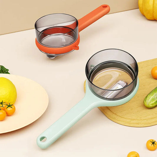 🍎 Mess-Free Peeler with Built-in Bucket – Peel, Shred & Store Debris. 50% OFF TODAY