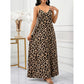 🌿Leopard Print Maxi Dress – V-Neck, Spaghetti Straps & Pockets. 46% OFF + Free Shipping!  Your Summer Travel Essential