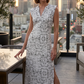 🌺 V-Neck Maxi Dress with Side Slit – Tropical & Abstract Prints, S-5XL. 46% OFF + Free Shipping!