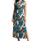 🌺 V-Neck Maxi Dress with Side Slit – Tropical & Abstract Prints, S-5XL. 46% OFF + Free Shipping!