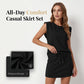 Modern Sleeveless Top and Drawstring Skirt Outfit Set