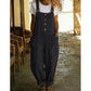 Solid Color Straight-Leg Romper with Pockets