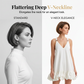 Women's V-Neck Strap Dress with Bubble Ruffle Hem