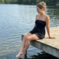 🌊 Ruched Strapless Tube Romper Flattering A-Line Silhouette Soft Wrinkle-Free Breathable Fabric 💫 Summer Elegance Save 47% Now!