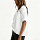 🌸 Timeless Crew-Neck Tee Ultra-Soft Breathable Blend Relaxed Oversized Silhouette 💫 Breezy Short Sleeves Daily Essential Save 49% Now!