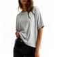 🌸 Timeless Crew-Neck Tee Ultra-Soft Breathable Blend Relaxed Oversized Silhouette 💫 Breezy Short Sleeves Daily Essential Save 49% Now!