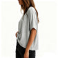 🌸 Timeless Crew-Neck Tee Ultra-Soft Breathable Blend Relaxed Oversized Silhouette 💫 Breezy Short Sleeves Daily Essential Save 49% Now!