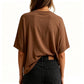 🌸 Timeless Crew-Neck Tee Ultra-Soft Breathable Blend Relaxed Oversized Silhouette 💫 Breezy Short Sleeves Daily Essential Save 49% Now!