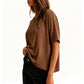 🌸 Timeless Crew-Neck Tee Ultra-Soft Breathable Blend Relaxed Oversized Silhouette 💫 Breezy Short Sleeves Daily Essential Save 49% Now!