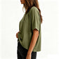 🌸 Timeless Crew-Neck Tee Ultra-Soft Breathable Blend Relaxed Oversized Silhouette 💫 Breezy Short Sleeves Daily Essential Save 49% Now!