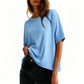 🌸 Timeless Crew-Neck Tee Ultra-Soft Breathable Blend Relaxed Oversized Silhouette 💫 Breezy Short Sleeves Daily Essential Save 49% Now!