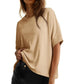 🌸 Timeless Crew-Neck Tee Ultra-Soft Breathable Blend Relaxed Oversized Silhouette 💫 Breezy Short Sleeves Daily Essential Save 49% Now!