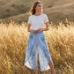 🌊 Floral High-Waist Wide-Leg Pants, Smocked Flexible Waist, Breathable Soft Fabric, 💫 Chic Side Slit, Effortless Vacation Style. Save 49% Now!