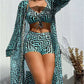 Women's 3-Piece Geometric Print Swimwear Set