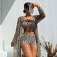 Women's 3-Piece Geometric Print Swimwear Set