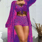 Women's 3-Piece Geometric Print Swimwear Set