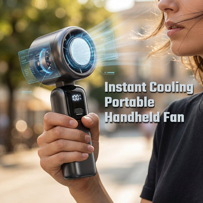 🌀Summer Hot Sale - ONLY ￡12.99!!🌬️Portable High-Speed Handheld Fan with Ice Cooler