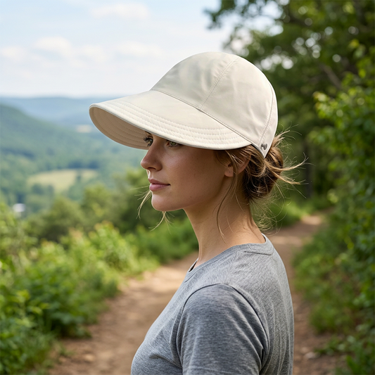🔥LAST DAY SALE: ONLY ￡6.99!!🎁✨Women’s UPF 50+ Elegant Foldable Sun Hat – Wide-Brim Cotton Bucket Hat with Neck Flap & Adjustable Strap 🌞🇬🇧 | Packable, Breathable & Beach-Ready