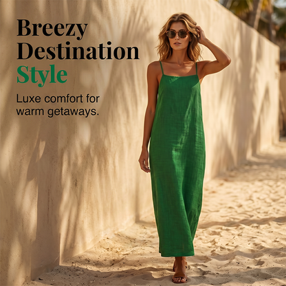 🏖️Summer Hot Sale - Up to 70% OFF💐Women's Casual Solid Color Slip Dress🌷