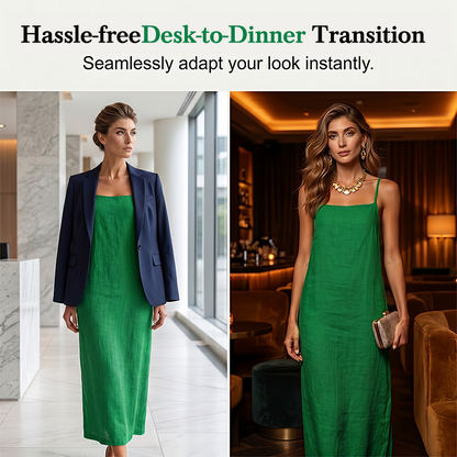 🏖️Summer Hot Sale - Up to 70% OFF💐Women's Casual Solid Color Slip Dress🌷