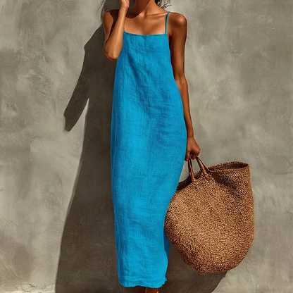 🏖️Summer Hot Sale - Up to 70% OFF💐Women's Casual Solid Color Slip Dress🌷