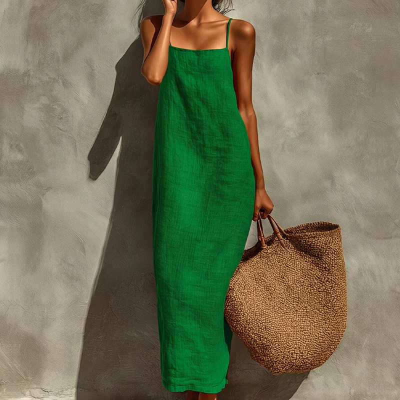 🏖️Summer Hot Sale - Up to 70% OFF💐Women's Casual Solid Color Slip Dress🌷