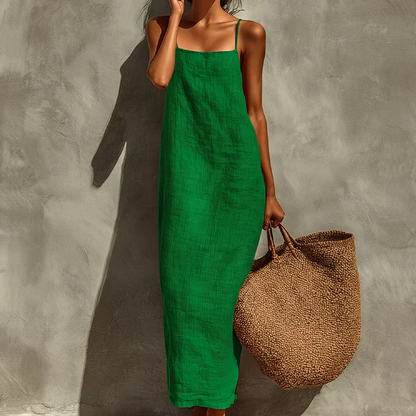 🏖️Summer Hot Sale - Up to 70% OFF💐Women's Casual Solid Color Slip Dress🌷