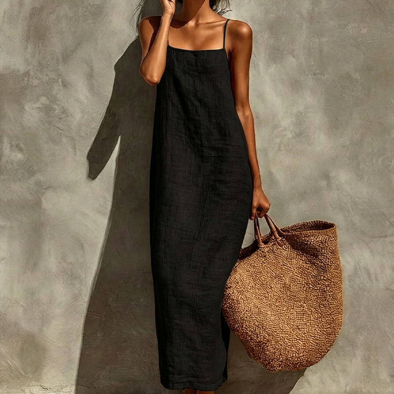 🏖️Summer Hot Sale - Up to 70% OFF💐Women's Casual Solid Color Slip Dress🌷