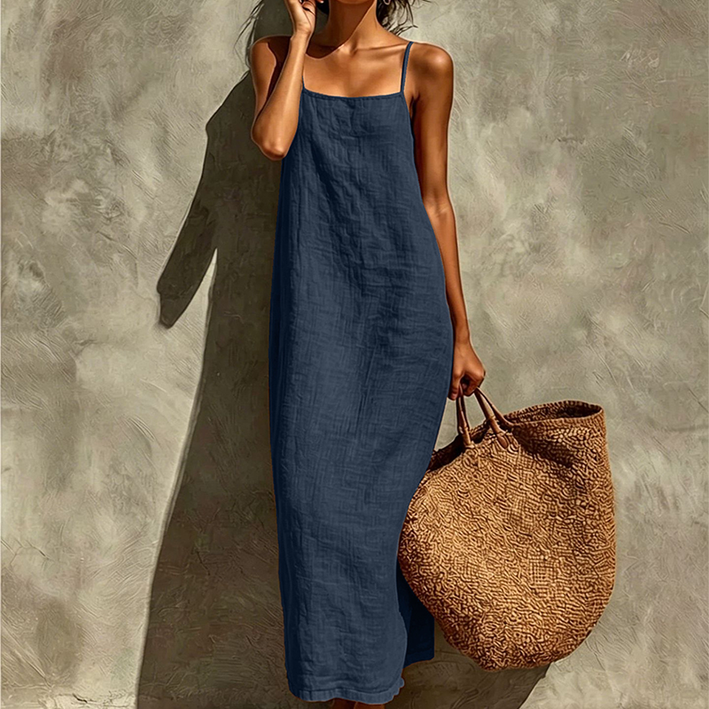 🏖️Summer Hot Sale - Up to 70% OFF💐Women's Casual Solid Color Slip Dress🌷