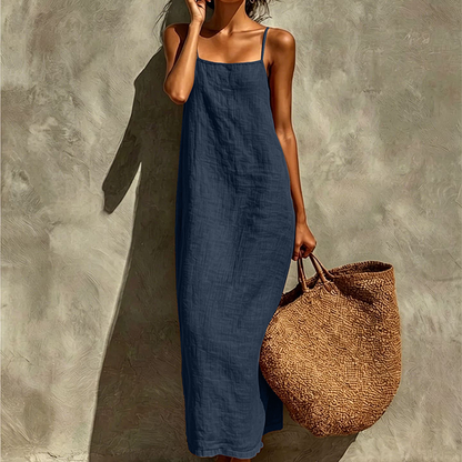 🏖️Summer Hot Sale - Up to 70% OFF💐Women's Casual Solid Color Slip Dress🌷