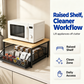 📢📢40% OFF !! ⏰2-Tier Kitchen Microwave Stand with Slide-Out Storage Drawer