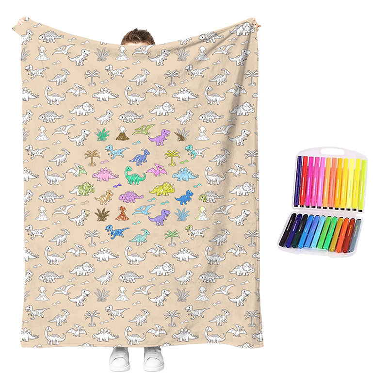 🔥LAST DAY SALE 50% OFF!!🎨✨Creative Cozy Coloring Blanket Kit