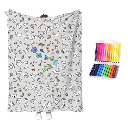 🔥LAST DAY SALE 50% OFF!!🎨✨Creative Cozy Coloring Blanket Kit