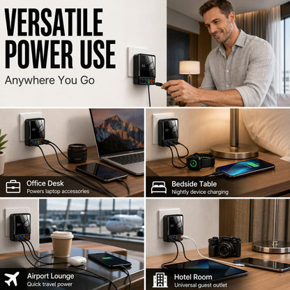 ⏳LAST DAY SALE 50% OFF !!📢4-Port USB Charger Adapter