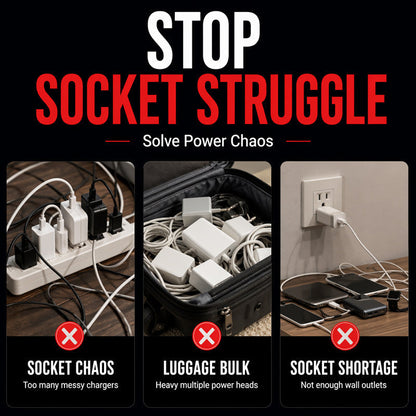 ⏳LAST DAY SALE 50% OFF !!📢4-Port USB Charger Adapter