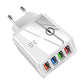 ⏳LAST DAY SALE 50% OFF !!📢4-Port USB Wall Charger – 12W Multi-Device Travel Charging Adapter