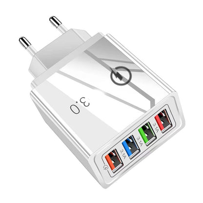 ⏳LAST DAY SALE 50% OFF !!📢4-Port USB Charger Adapter