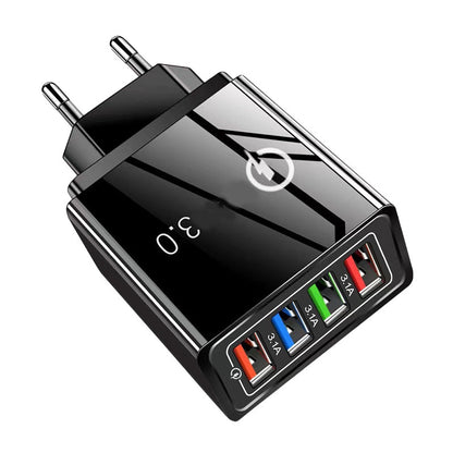 ⏳LAST DAY SALE 50% OFF !!📢4-Port USB Charger Adapter