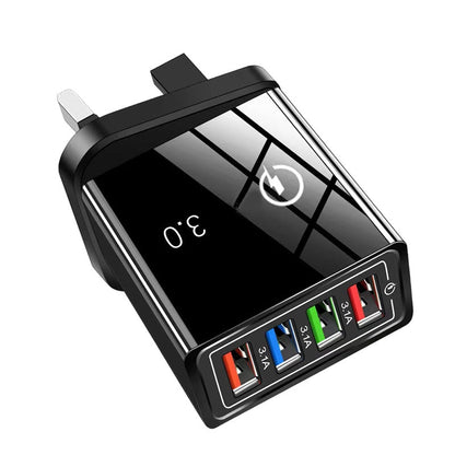 ⏳LAST DAY SALE 50% OFF !!📢4-Port USB Charger Adapter