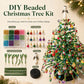 ⏳💥Final 3 hours-￡12.99!!  🔥 Elegant Beaded Mini Christmas Tree – Collector's Holiday Decor Set, Tabletop 🎄