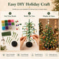 ⏳💥Final 3 hours-￡12.99!!  🔥 Elegant Beaded Mini Christmas Tree – Collector's Holiday Decor Set, Tabletop 🎄