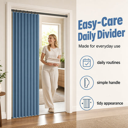 ⏰LIMITED TIME 50% OFF! ⭐No-Drill Magnetic Accordion Door Curtain