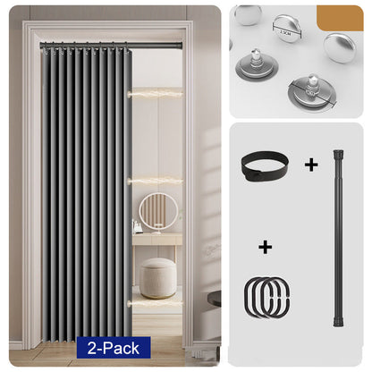 ⏰LIMITED TIME 50% OFF! ⭐No-Drill Magnetic Accordion Door Curtain