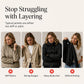 🌸LAST DAY SPECIAL PRICE!!🌸Women’s Elegant Denim Spliced Ribbed Knit Coat