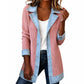 🌸LAST DAY SPECIAL PRICE!!🌸Women’s Elegant Denim Spliced Ribbed Knit Coat
