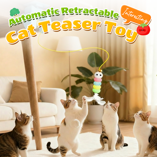💎 Limited Deal £9.99 ✨Automatic Retractable Cat Teaser Toy